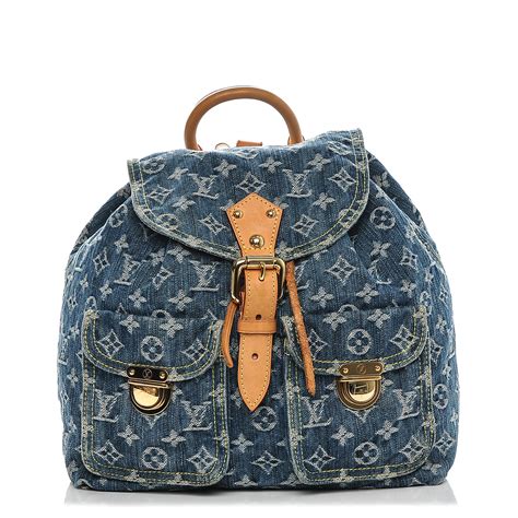 lv denim backpack